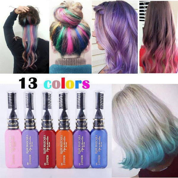  13 Farben vorrübergender DIY Haarfarben Mascara