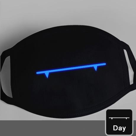 Mouth & nose protection mask that shines in the dark