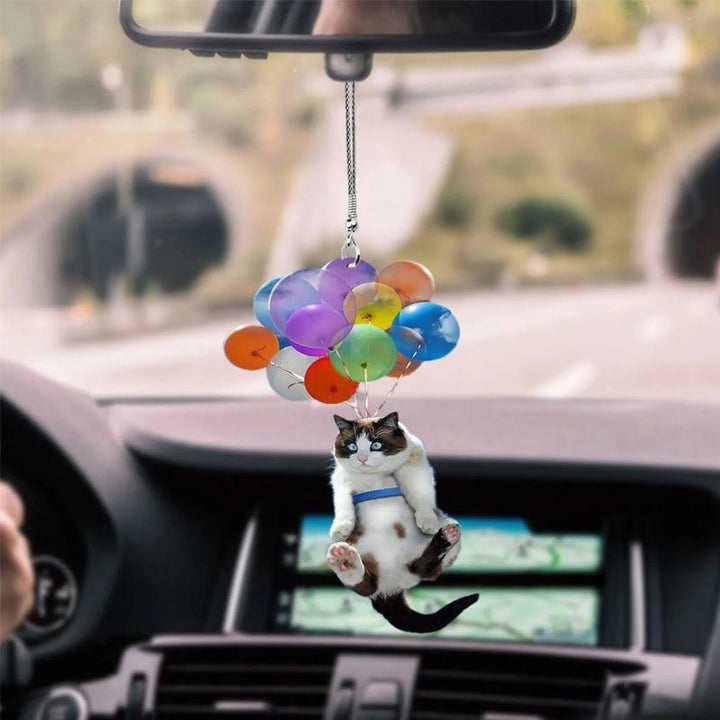 Auto Rückspiegel Bunte Fliegende Hunde & Katzen Anhänger –