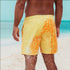 Color-changing swimming trunks when wet