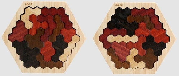 Hexagon Montessori geometrisches Holz Puzzle