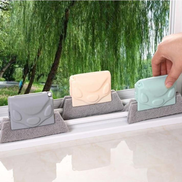 Window frame groove cleaning brush