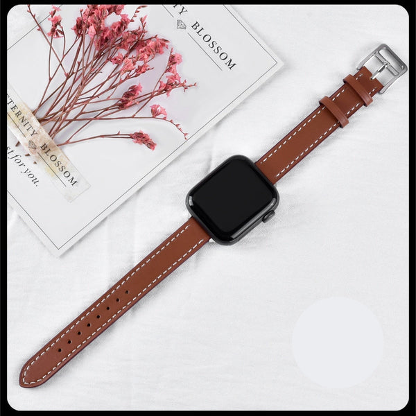 Leather strap for Apple Watch 42mm 38mm Series 3 4 5 6 SE 7 41MM 45MM