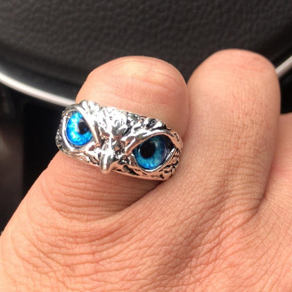 Demon Eye Owl Ring (Adjustable Size)