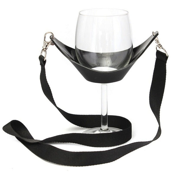 Wine glass holder chain to hang around your neck