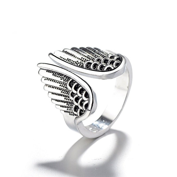 Size-adjustable angel wing ring