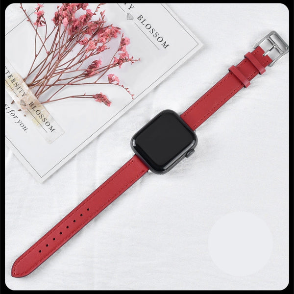 Leather strap for Apple Watch 42mm 38mm Series 3 4 5 6 SE 7 41MM 45MM