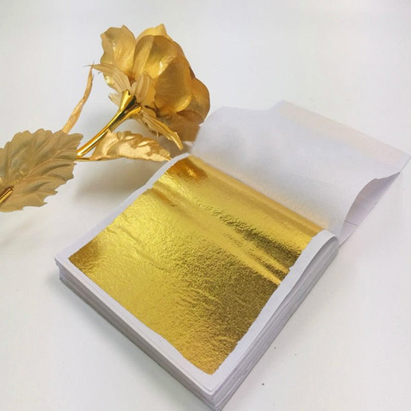 Gold leaf foil 100 sheets of gold, silver, bronze