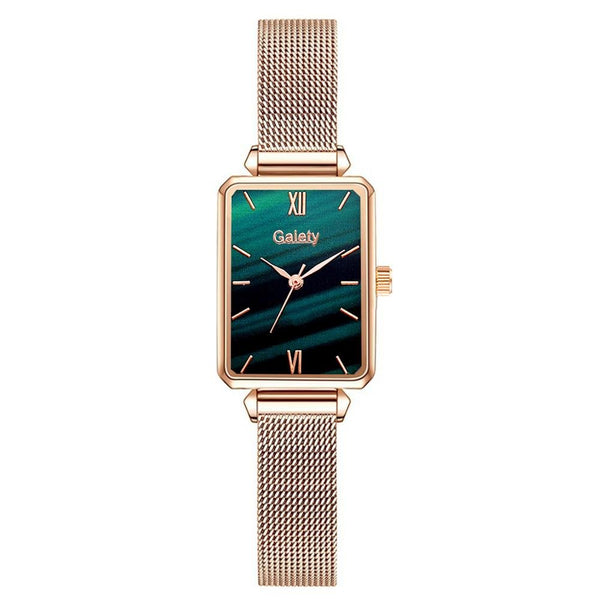 Rectangular women's quartz wristwatch