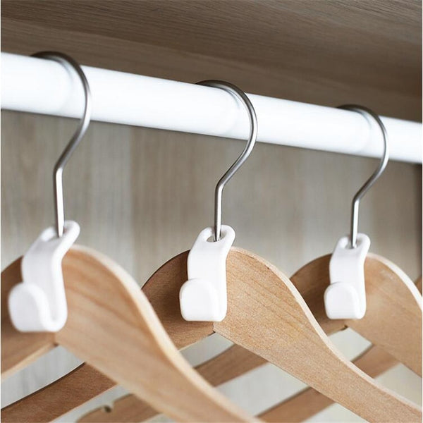 Clothes hanger connecting hooks for more space in the closet (6 pieces)