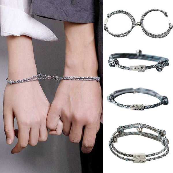 Set of 2 Lovely Magnet Bracelet Couple Friendship