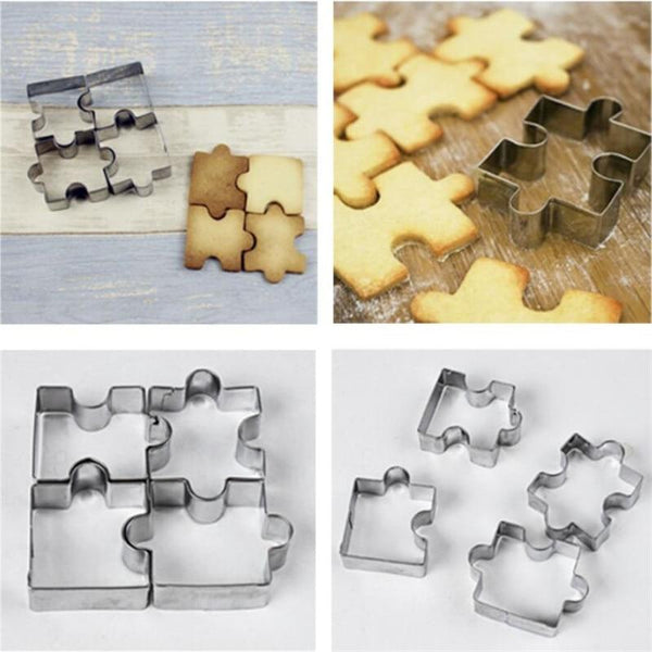 Puzzle part cookie cutter set of 4