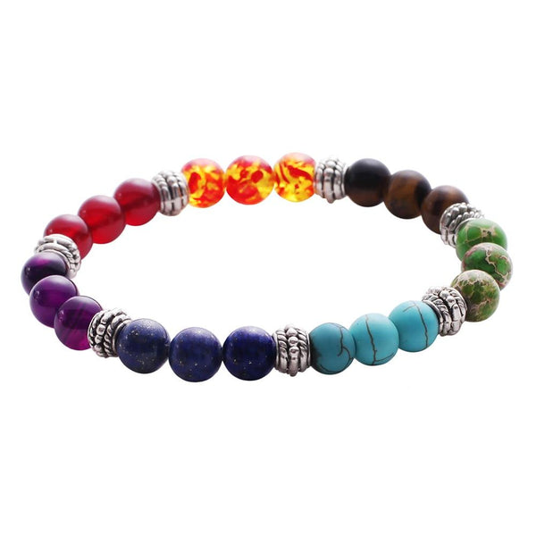 7 chakra mixed stones bracelet