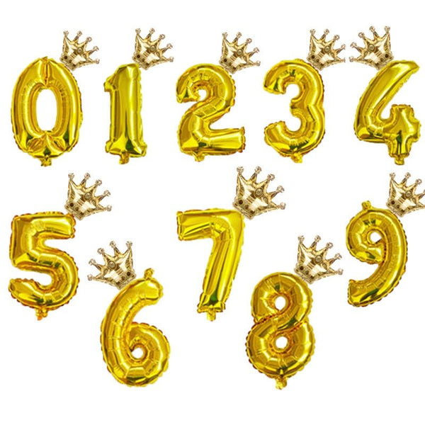 85cm birthday number foil balloon (2 pieces)