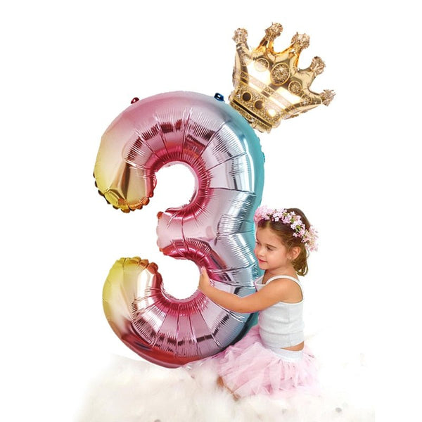 85cm Geburtstags Zahlen Folienballon (2 Stück)