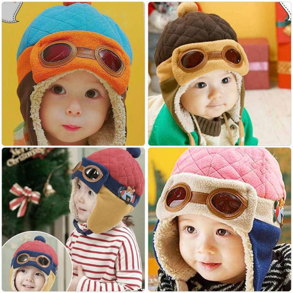 Children pilot winter hat (up to 4 years)