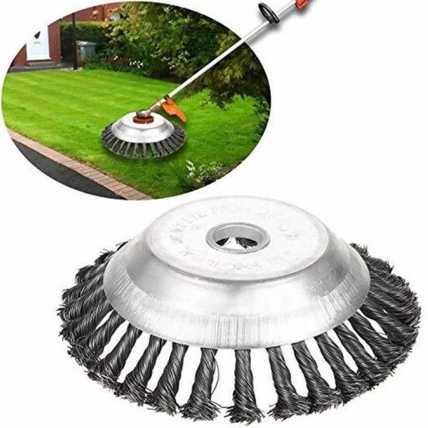 Steel attachment for the grass trimmer