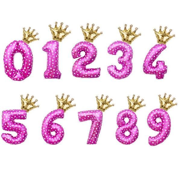 85cm birthday number foil balloon (2 pieces)