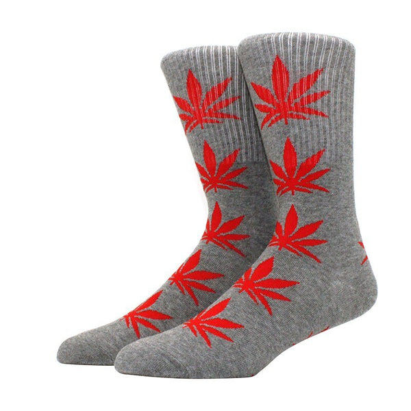 Weed socks with marijuana leaf