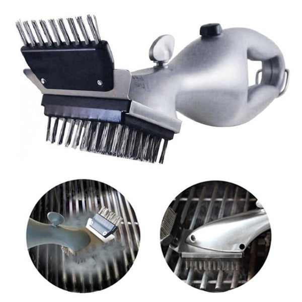 Bar grill BBQ steam cleaner for grill grids
