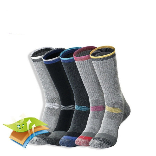 Breathable Unisex Merino Outdoor Sports Ski & Hiking Wool Socks (2 Pairs)
