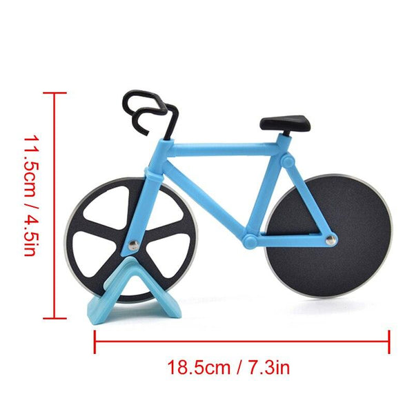 Practical bicycle pizza cutter