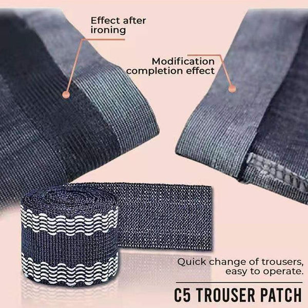 Shorten the trouser edge yourself using self-adhesive trousers tape