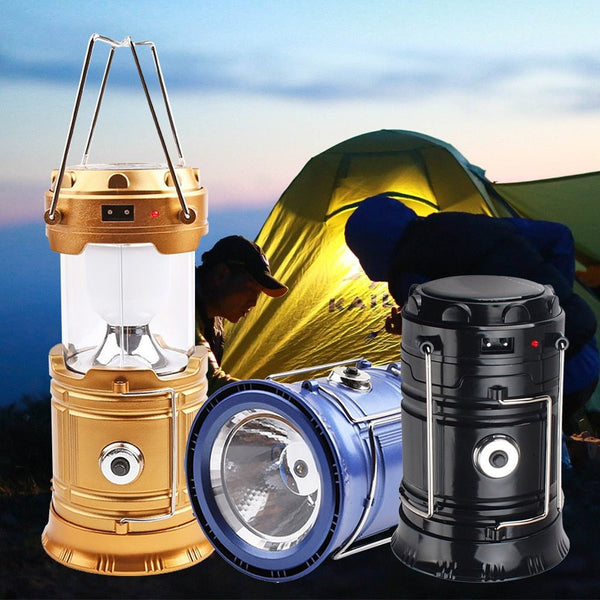 Multifunctional solar LED camping lantern