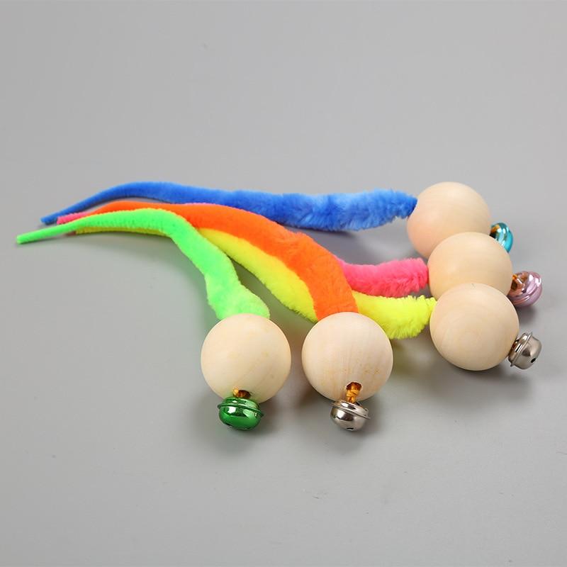 Bouncy bell worm cat toy