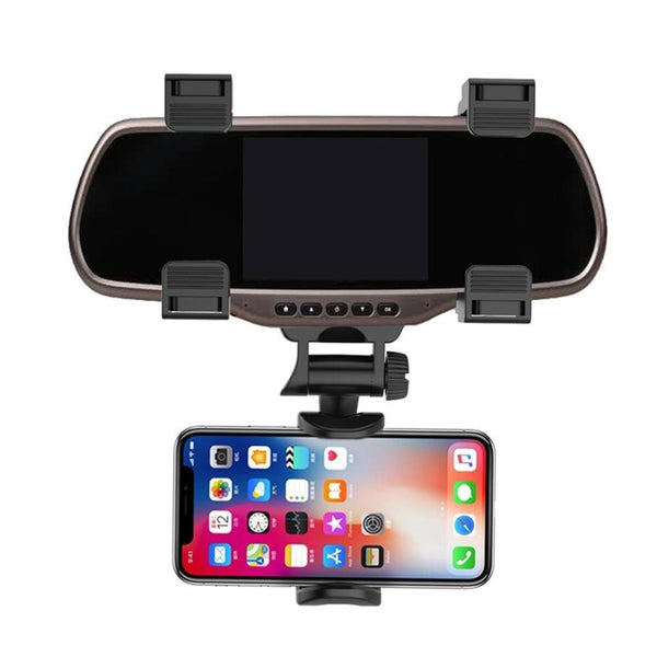 Car rearview mirror phone holder