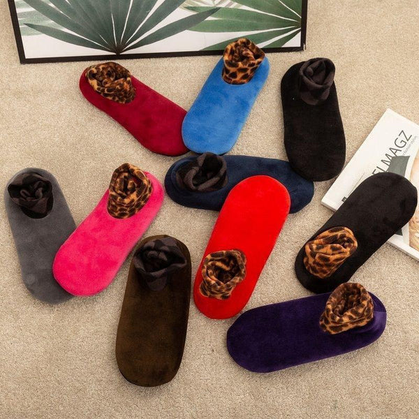 Non-slip thermal socks slippers