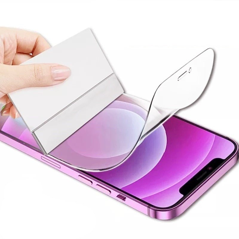 Self-adhesive hydrogel screen protector for Apple iPhone (4 pieces)