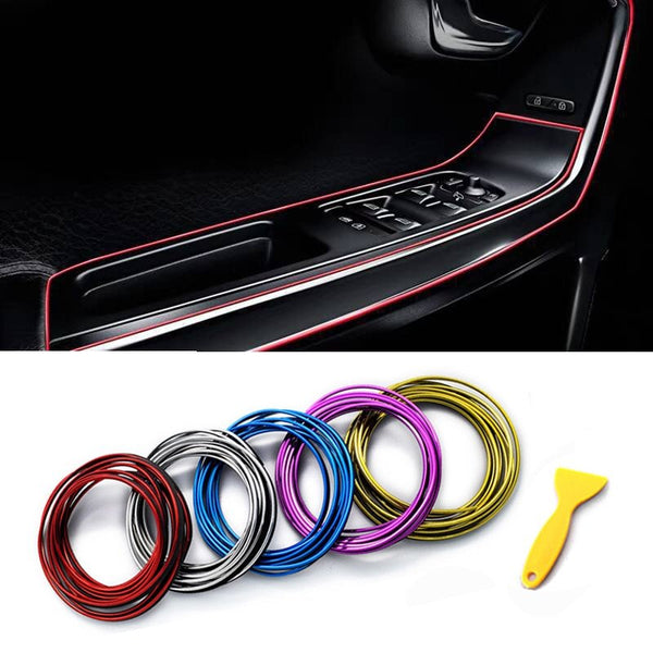 Car interior decorative strip for air conditioning, ventilation and edges (5 meters)