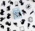 Black Comic Cat Stickers (45 pieces)