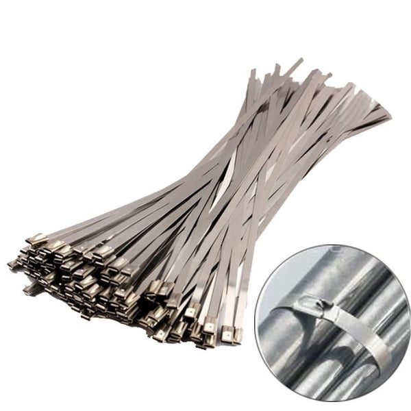 All-purpose cable ties made of stainless steel (20 pieces)