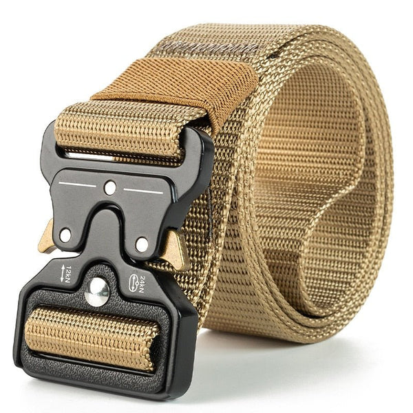 Size-adjustable men's nylon outdoor hiking belt