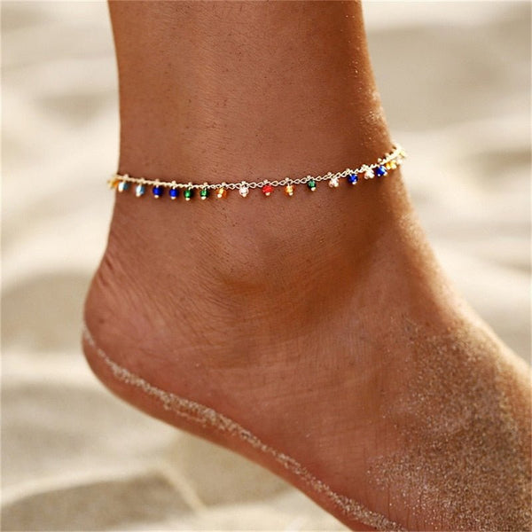 Colorful anklets for women