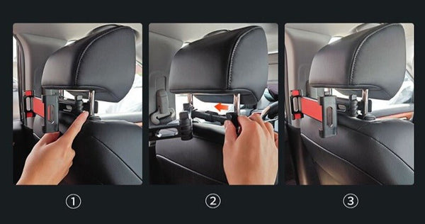 Car headrest mobile phone and tablet holder