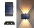 Waterproof outdoor LED solar wall light