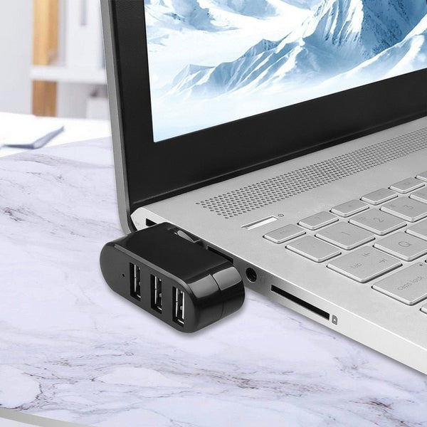 Rotatable 3-port multi USB connection