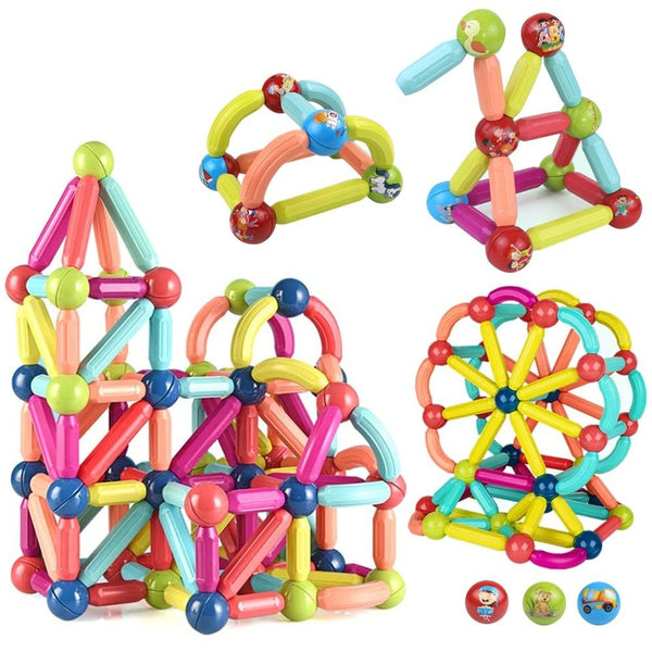 Colorful magnetic balls & sticks for building figures