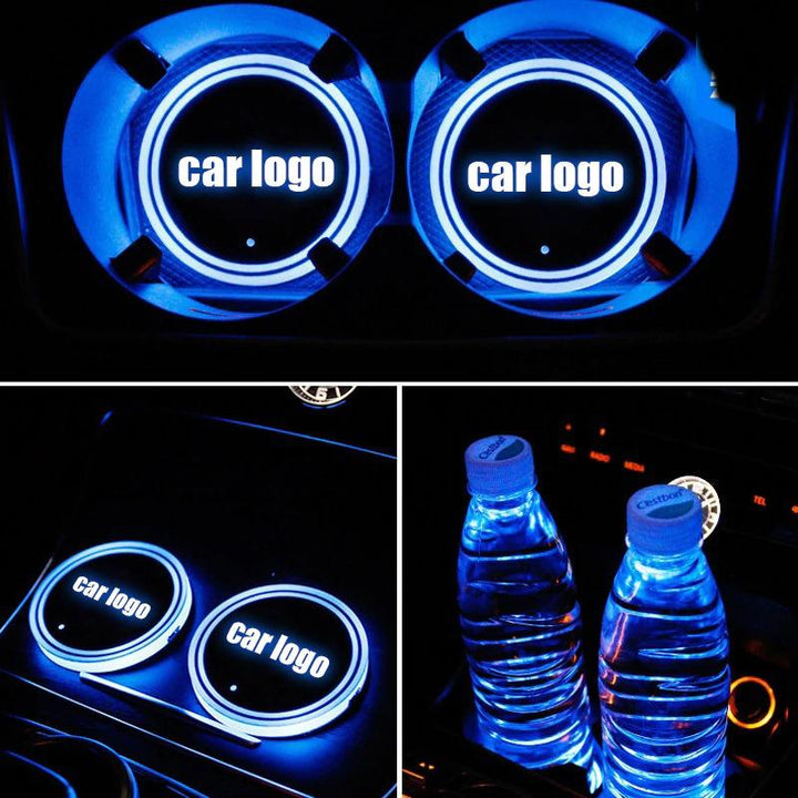 LED Auto Getränkehalter Beleuchtung (2er Set) –