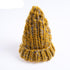 yefa.de Gelb Strickmütze aus dicker Wolle