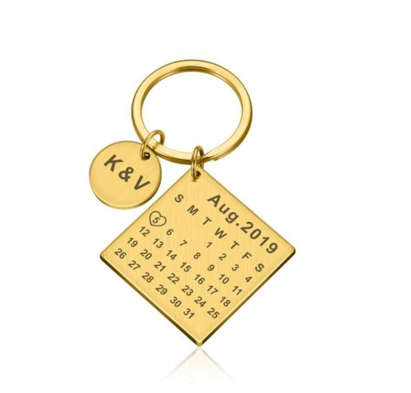 Personalized calendar keychain