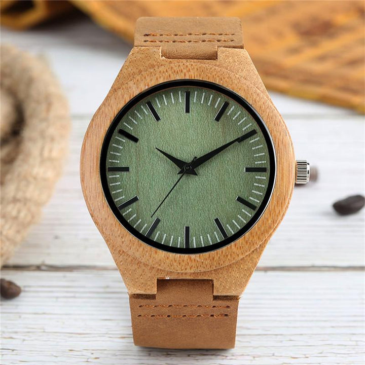  Herren Armbanduhr aus Bambus