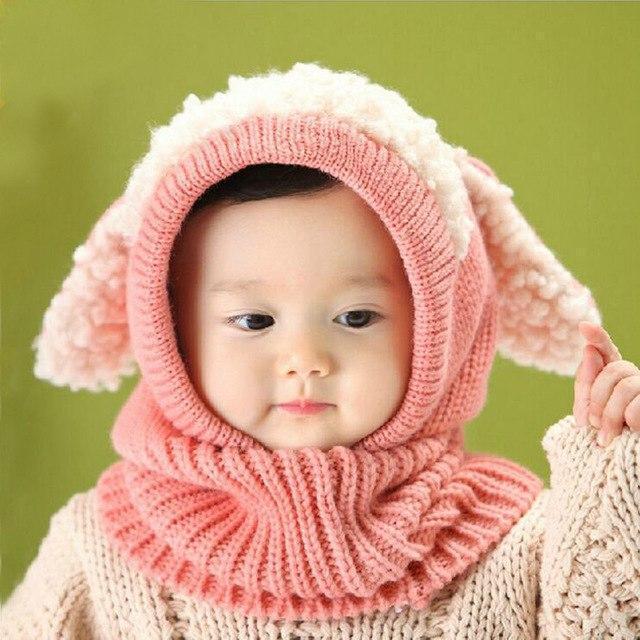  Pink Kombination Kinder Wollmütze + Schal