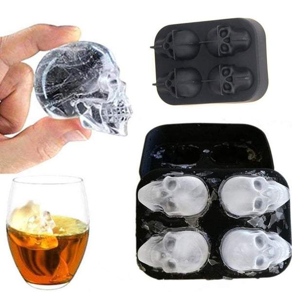 Realistic 3D skull ice cubes