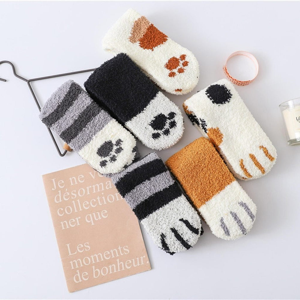Lined winter cat socks (size 38-44)