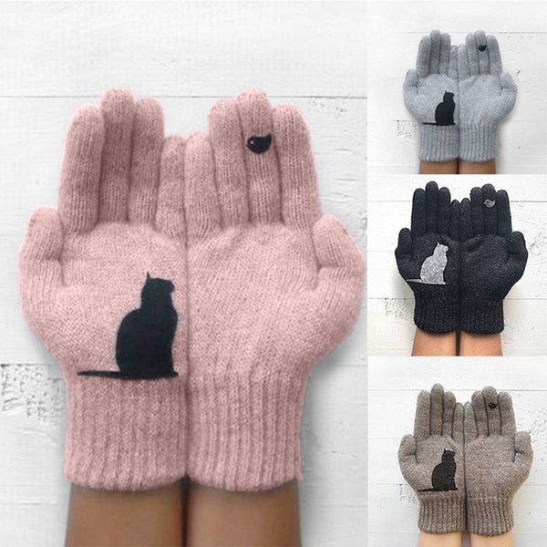 Handschuhe aus Baumwolle im Katzenstil