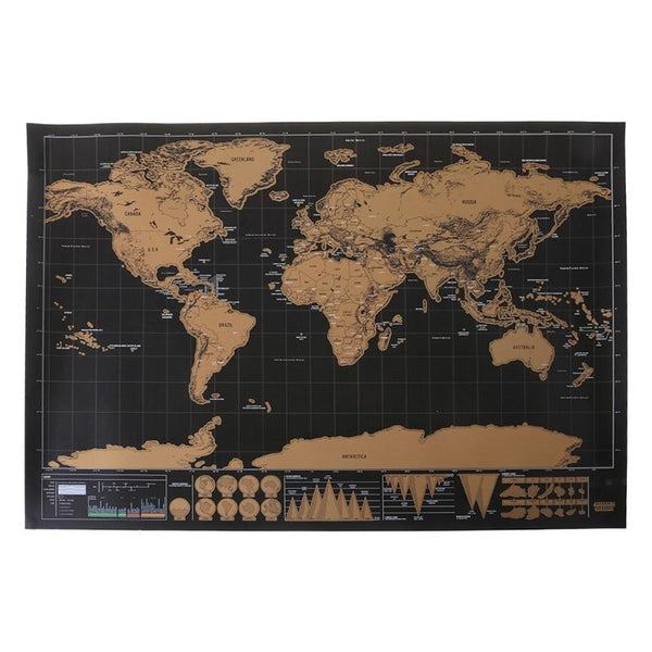 World map to scratch off countries
